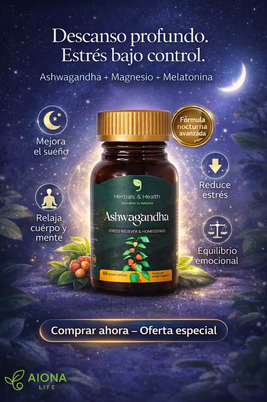 Ashwagandha Organica  Apaga la Ansiedad y Devuélvele Calma a Tu Mente